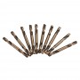 10pcs Double End Twist Drill Bit Set 3.2/4.2/5.0mm 2 Flutes HSS Straight Shank Twist Drill