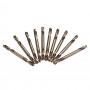 10pcs Double End Twist Drill Bit Set 3.2/4.2/5.0mm 2 Flutes HSS Straight Shank Twist Drill