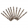 10pcs Double End Twist Drill Bit Set 3.2/4.2/5.0mm 2 Flutes HSS Straight Shank Twist Drill