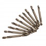 10pcs Double End Twist Drill Bit Set 3.2/4.2/5.0mm 2 Flutes HSS Straight Shank Twist Drill