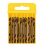 10pcs Double End Twist Drill Bit Set 3.2/4.2/5.0mm 2 Flutes HSS Straight Shank Twist Drill