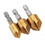 3pcs/Set 5 Flutes 90 Degree Chamfer Cutter