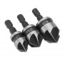 3pcs/Set 5 Flutes 90 Degree Chamfer Cutter