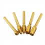 5pcs 6x10mm Tungsten Steel Grinding Head Drill Bit Titanium Coated Rotary Burrs Tool