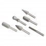 6pcs 6mm 1/4 Inch Shank High Speed Steel Rotary File Burrs Bit Grinder Head Carving Tool Set