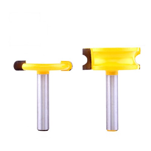 2pcs 8mm Shank 1/4 Inch Dia Router Bit Canoe Flute and Bead Canoe Joint Router Bit Cutter Woodworking Milling Cutter