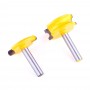 2pcs 8mm Shank 1/4 Inch Dia Router Bit Canoe Flute and Bead Canoe Joint Router Bit Cutter Woodworking Milling Cutter