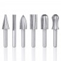 6pcs Router Grinding Burr Drill Bits Sets Grinder Metal Plastic Wood Rotary Tool