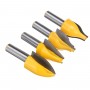 4pcs 1/2 Inch Shank Vertical Raised Panel Router Bit Set Slotting Trimming Cutter