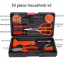 18 in 1 Auto Repair Tool Set Household Hand Tool Kit Screwdriver Scissors Hammer Wire Cutter Flashlight