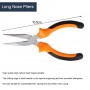 13Pcs Auto Repair Tool Set Household Hand Tool Kit Screwdriver Wrench Plier Hammer Wire Cutter Flashlight