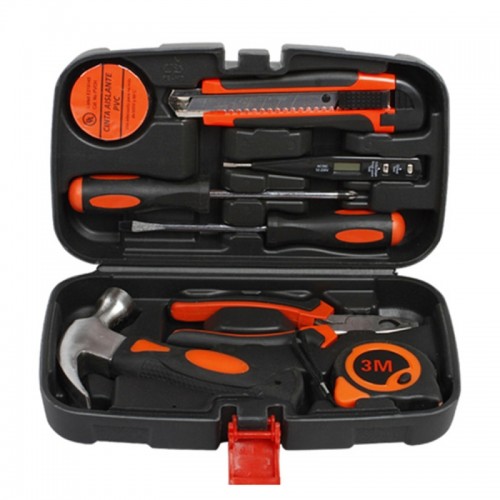 9 in 1 Tool Set General Household Hand Tool Kit