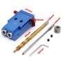 Mini Kreg Style Pocket Slant Hole Jig System Kit with Step Drill Bit Wood Work Tool Set