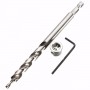 9.5mm 3/8 Inch Twist Step Drill Bit with Depth Stop Collar and Hex Wrench