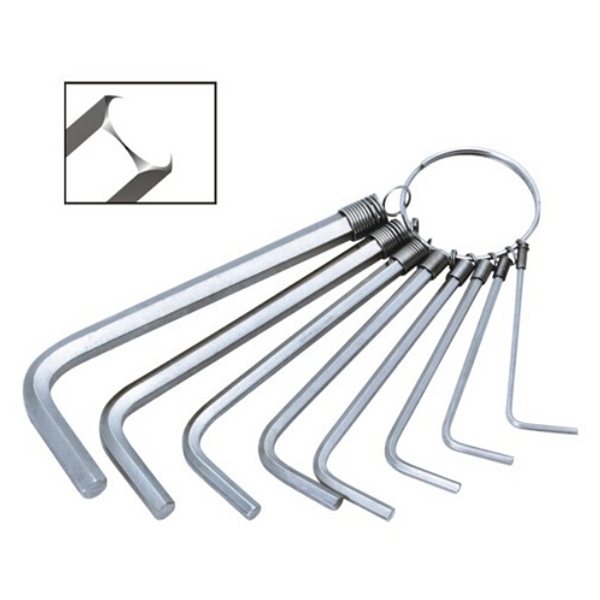 Professional 8-in-1 Allen Wrench Hex Key Set Silver