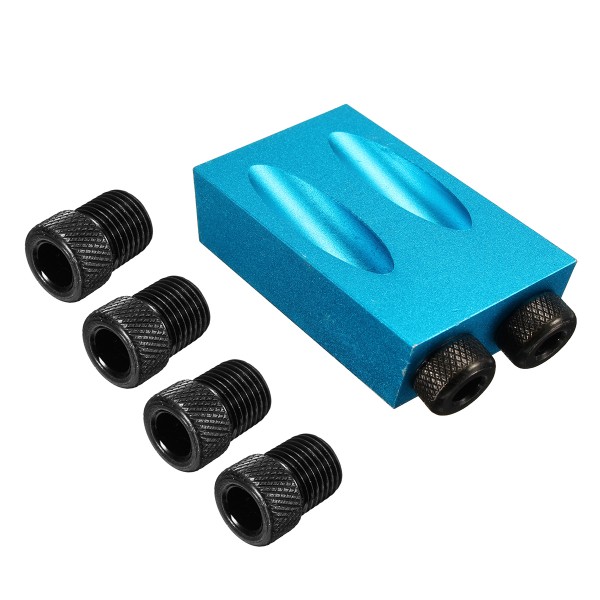 Woodwork Guide Oblique Hole Positioner 6/8/10mm 15 Degree Woodworking Locator Set