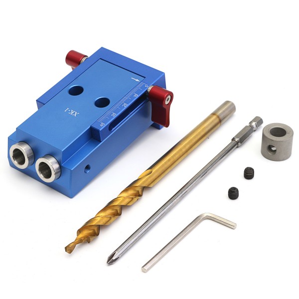 Pocket Hole Jig Kit Mini Kreg Style Hole Jig with Step Drill Bit For Woodworking